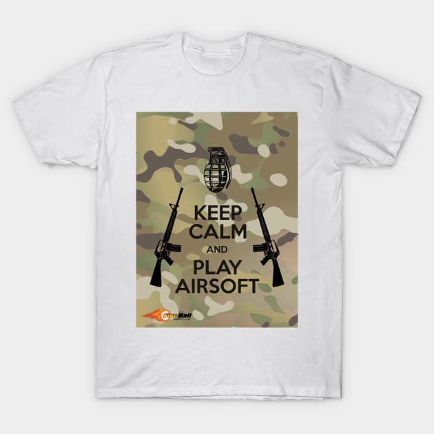 KEEP CALM and PLAY AIRSOFT, TACTICOOL STYLE T-Shirt by Cataraga